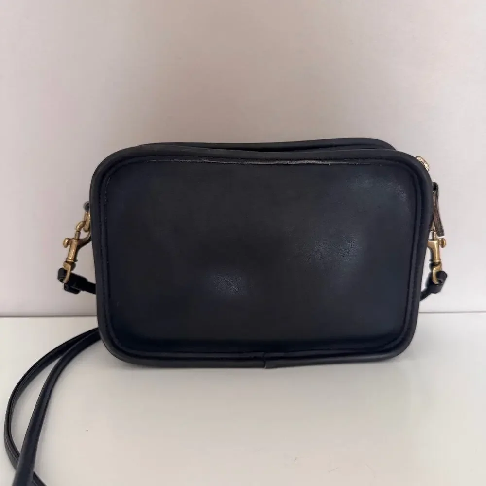 Vintage Coach 9925 Carnival Black Leather Crossbody Shoulder Bag 90s - Picture 3 of 10